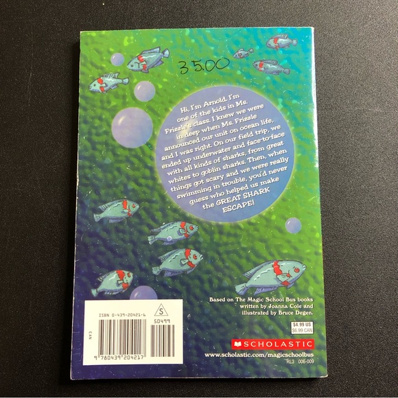 The Great Shark Escape (The Magic School Bus Chapter Book, No. 7) by Jennifer - Picture 2 of 4